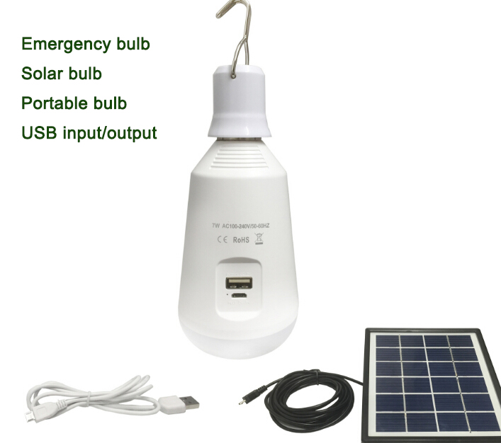 7w solar emergency bulb